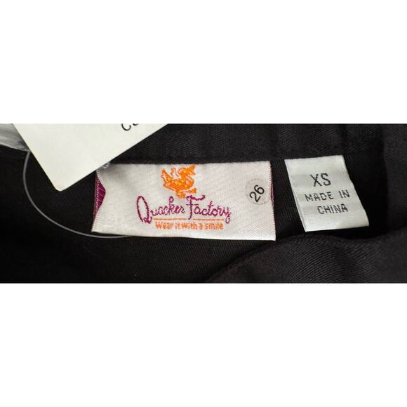 Quaker Factory Women's Jacket Size XS Black Cotton Embroidered Dragonflies NWT - Picture 11 of 16